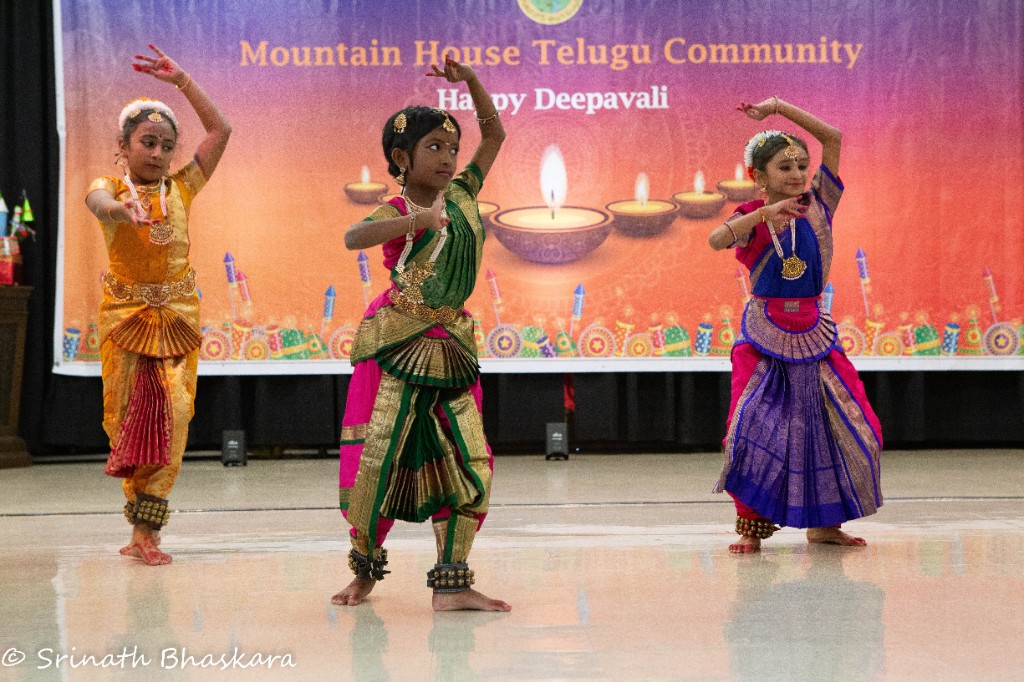 Young dancers performing at a Deepavali celebration