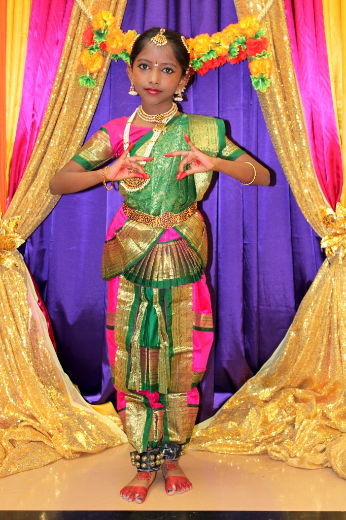 Tanvika Karupakula in Bharatanatyam costume