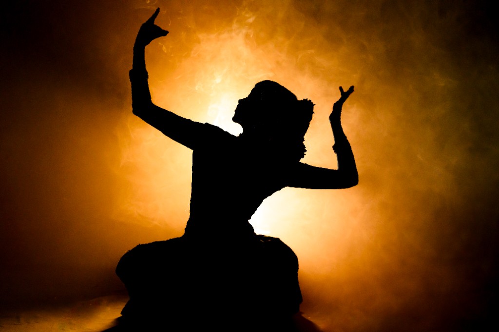 Tanvika Karupakula Bharatanatyam silhouette — Shakthi, The Power Within